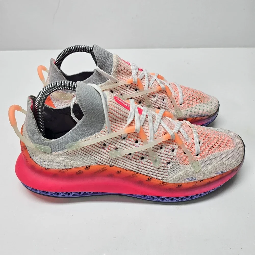Adidas 4D Fusio FZ3894 Chalk White Core Black Purple Men's Size 7 Sneakers